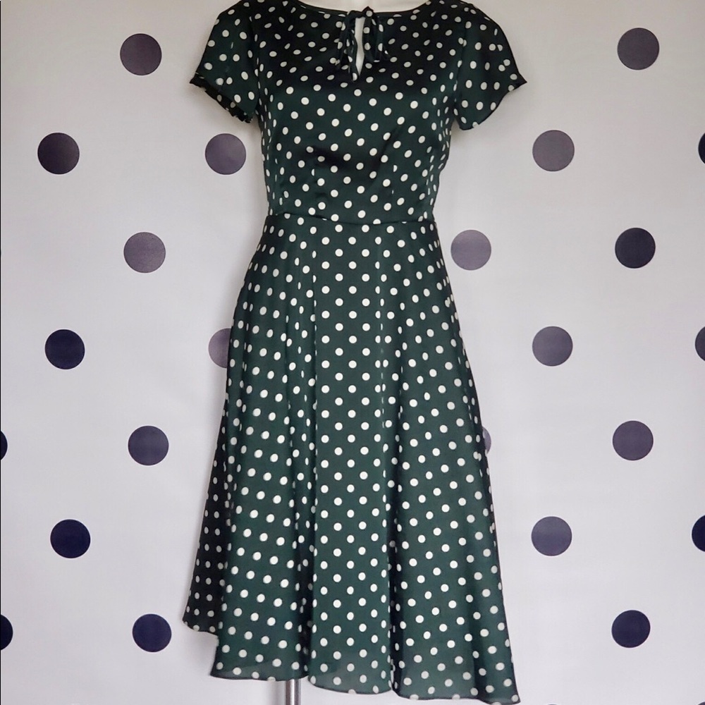 Unique Vintage Flutter Sleeve A-line Dress